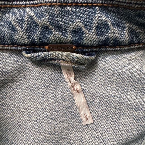 Free People Classic Blue Jean Jacket - Picture 6 of 7